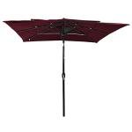 Bordeaux Red 2.5x2.5m Outdoor Garden Parasol