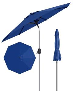 9FT Navy Blue Patio Umbrella with Tilt & Crank