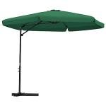 Green 300 cm Outdoor Parasol with Steel Pole