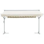 Cream 4x3m Waterproof Patio Umbrella with Steel Frame