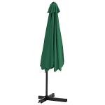 Green 300 cm Outdoor Parasol with Steel Pole