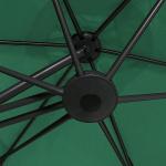 Green 300 cm Outdoor Parasol with Steel Pole