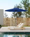 9FT Navy Blue Patio Umbrella with Tilt & Crank