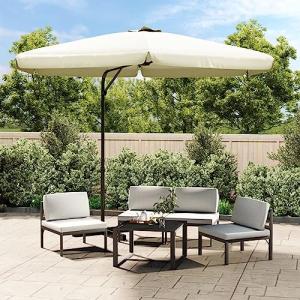 ZEYUAN 300 cm Beach Parasol with Steel Pole