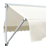 Cream 4x3m Waterproof Patio Umbrella with Steel Frame