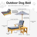 Waterproof Dog Bed Set with Canopy & Table