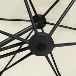 ZEYUAN 300 cm Beach Parasol with Steel Pole