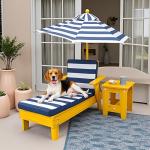 Waterproof Dog Bed Set with Canopy & Table