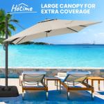 10ft Cantilever Umbrella with 360° Rotation, Beige