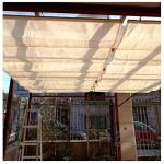 U-Shaped Retractable Sunshade Sail Canopy 9x45 ft