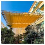 U-Shaped Retractable Sunshade Sail Canopy 9x45 ft