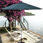 Aluminium 2.7M Manual Crank Garden Parasol