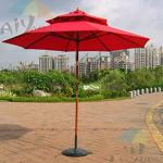 Aluminium 2.7M Manual Crank Garden Parasol