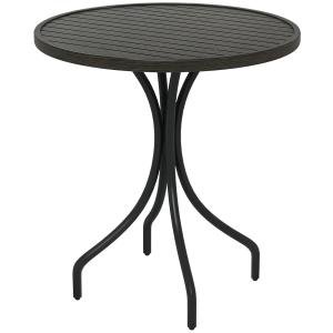 Outsunny Grey Round Outdoor Garden Side Table