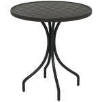 Outsunny Grey Round Outdoor Garden Side Table