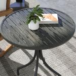 Outsunny Grey Round Outdoor Garden Side Table