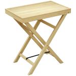 Outsunny Natural Wooden Outdoor Side Table 68x44cm