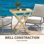 Outsunny Natural Wooden Outdoor Side Table 68x44cm