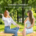 Outsunny 1.1M Patio Loveseat Garden Bench for Two