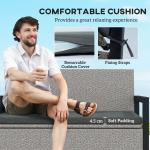 Outsunny Rattan Garden Storage Bench with Inner Bag