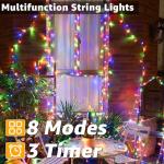 20m Waterproof LED Outdoor Fairy Lights with Remote