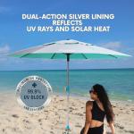 Large 7ft Beach Umbrella with Anchor System