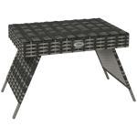 Outsunny Grey Foldable Rattan Coffee Table