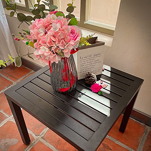 MEOOEM Metal Patio Coffee Bistro Side Table Set