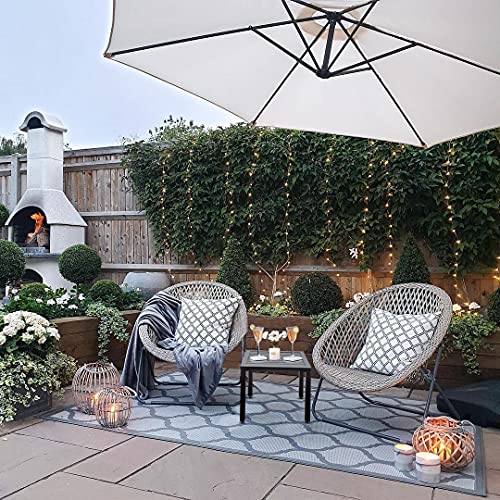 MEOOEM Metal Patio Coffee Bistro Side Table Set