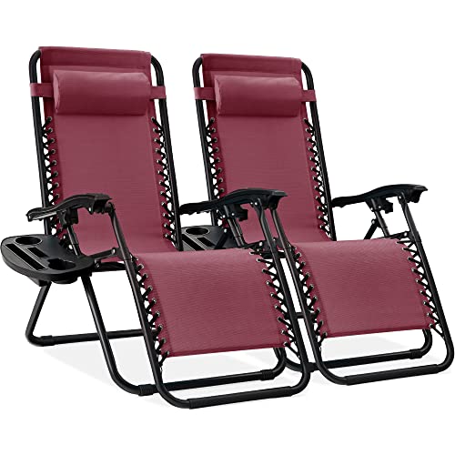 Set of 2 Steel Mesh Zero Gravity Lounge Chairs
