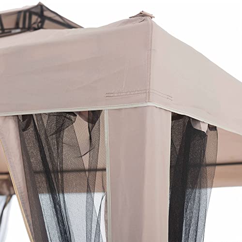 10'x10' Hampton Softtop Steel Gazebo with Netting
