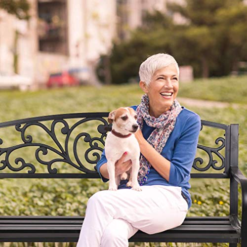 Outdoor Metal Garden Bench for Patio Entryway Work