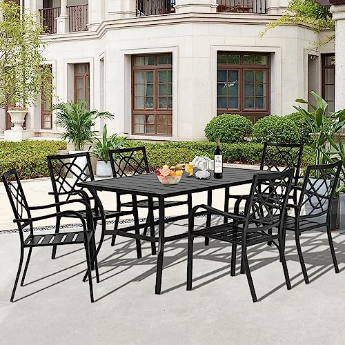 Incbruce 60" x 37" Rectangle Metal Dining Table