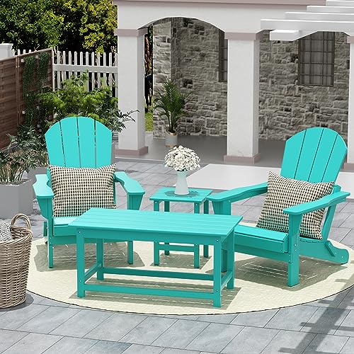 Adirondack Coffee Table for Indoor/Outdoor Living (Bright Turquoise)