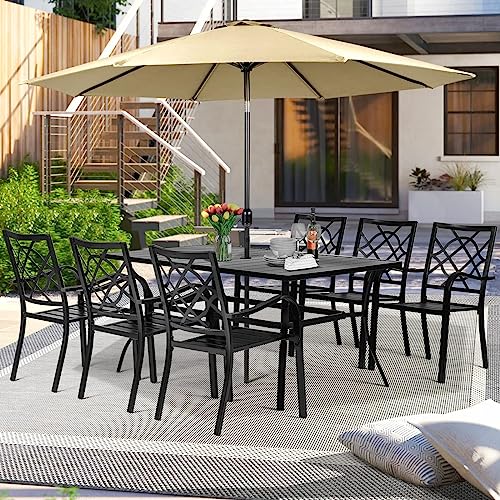 Incbruce 60" x 37" Rectangle Metal Dining Table