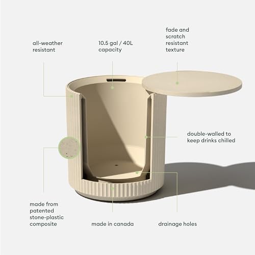 Veradek Outdoor Cooler Side Table - 2 in 1