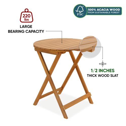 IDZO, Round Table Patio Bistro Set, 3-Piece Outdoor