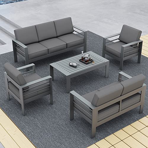 Outdoor Aluminum Coffee Table with Modern Design