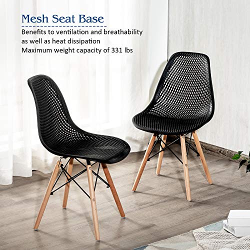 Set of 4 Modern Shell Outdoor Dining Chairs