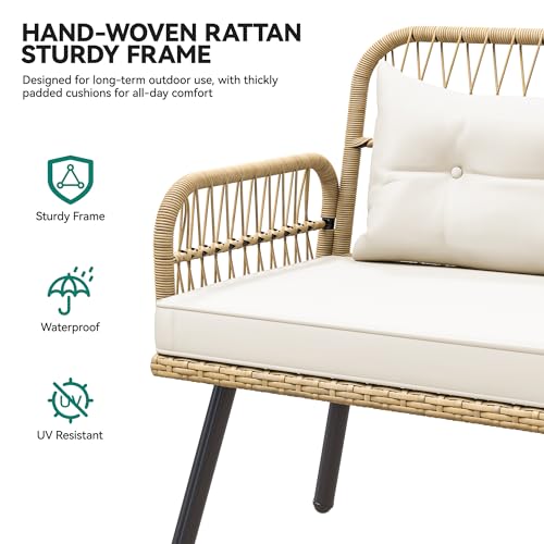 YITAHOME 6-Piece Outdoor Wicker L-Shaped Furniture Set
