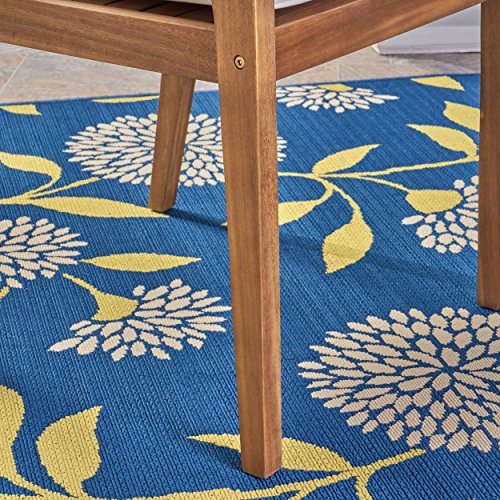 Christopher Knight Teak Dining Chair Set, Cream Cushion
