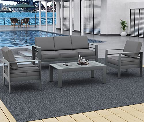 Outdoor Aluminum Coffee Table with Modern Design
