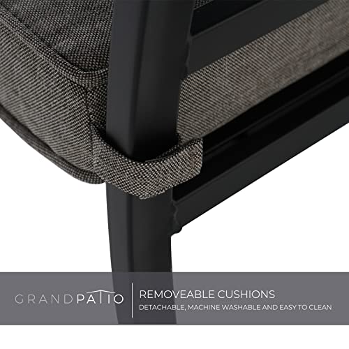 7-Piece Outdoor Dining Set: Patio Swivel Chairs, Grey
