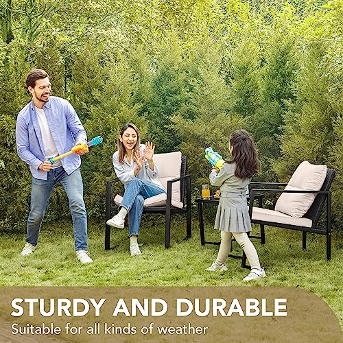 Devoko 3 Piece Wicker Rocking Bistro Set Garden Furniture