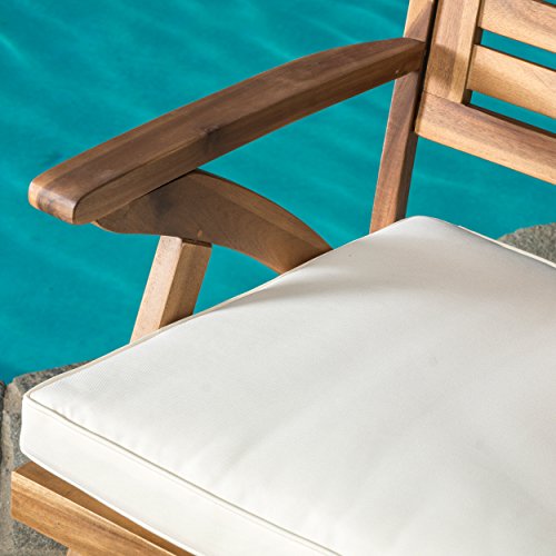 Coronado Acacia Wood Bistro Set, Teak Finish, 3-Pcs
