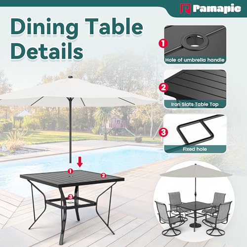 Pamapic 5-Piece All-Weather Patio Dining Set, Gray