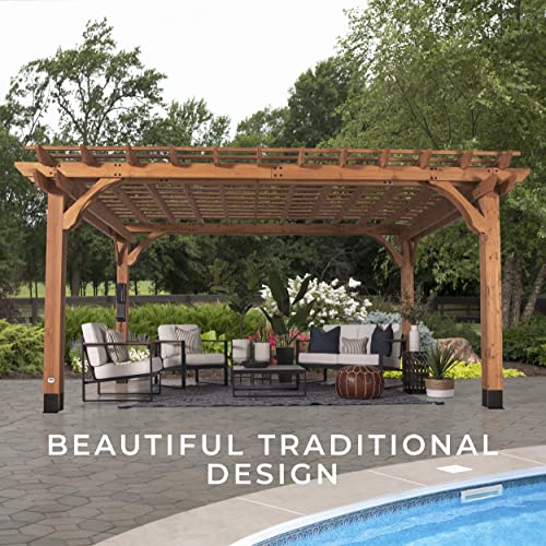 Beaumont 16 ft. x 12 ft. Cedar Pergola