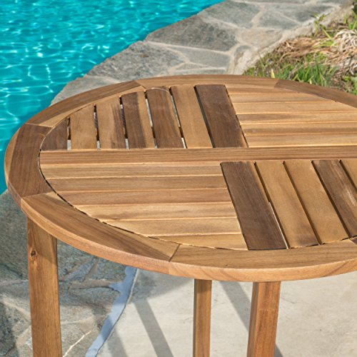 Coronado Acacia Wood Bistro Set, Teak Finish, 3-Pcs