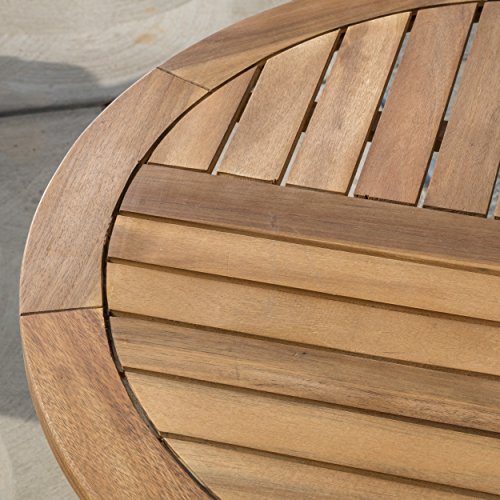 Coronado Acacia Wood Bistro Set, Teak Finish, 3-Pcs