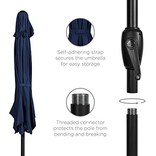 7.5ft Round Navy Blue Outdoor Market Umbrella